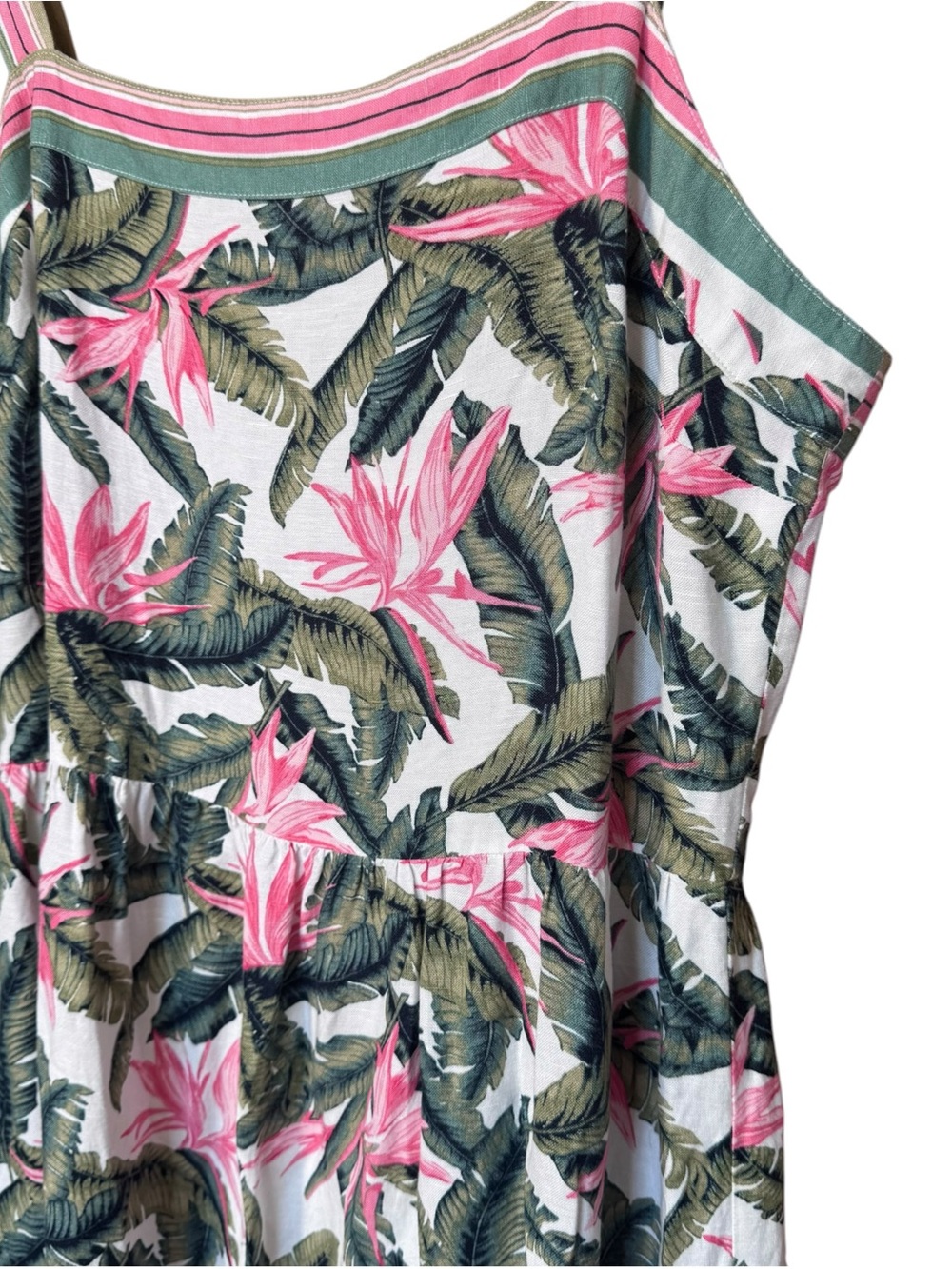 NWT! LOFT Multicolor Floral Linen Blend Maxi Dress 10 - Picture 4 of 12